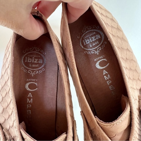 Jeffrey Campbell Croc Embossed Leather Loafers Size 9.5 - Picture 3 of 8